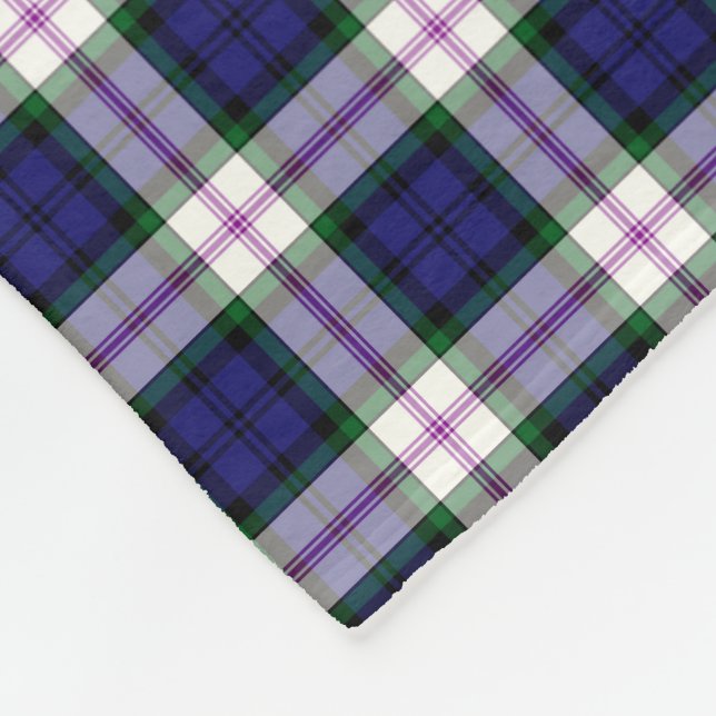 Couverture Polaire Tartan de la robe royale bleue et blanche de chauv (Coin)