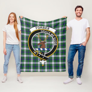 Couverture Polaire Tartan de la tenue du clan Forbes