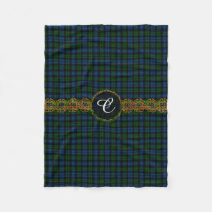 Couverture Polaire Tartan de militaires de Campbell de monogramme