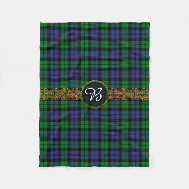 Couverture Polaire Tartan de militaires de montre de noir de (Devant)