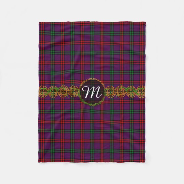 Couverture Polaire Tartan de Montgomery de monogramme (Devant)
