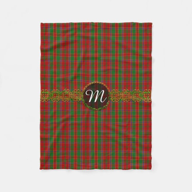 Couverture Polaire Tartan de Munro de monogramme (Devant)