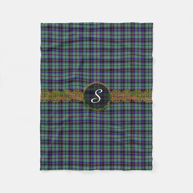 Couverture Polaire Tartan de Stevenson de monogramme (Devant)
