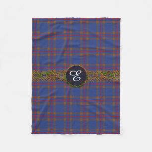 Couverture Polaire Tartan d'Elliot de monogramme