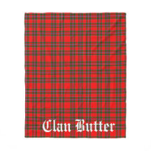 Tartan du beurre de clan et texte personnalisé