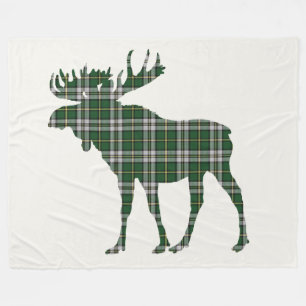 Couverture Polaire Tartan du Cap-Breton Custom Moose green Plaid