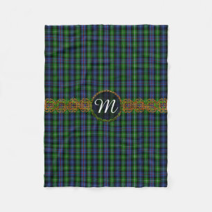 Couverture Polaire Tartan du Mackenzie de monogramme