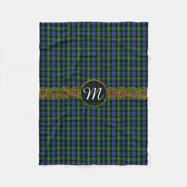 Couverture Polaire Tartan du Mackenzie de monogramme (Devant)