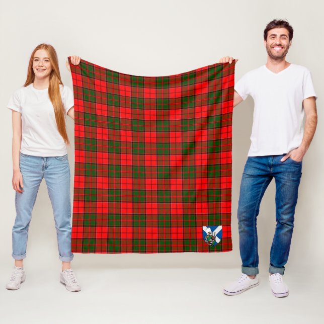 Couverture Polaire Tartan Écossais à Carreaux (En situation)
