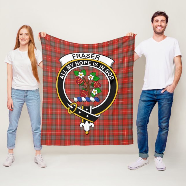Couverture Polaire Tartan écossais altéré du clan Fraser (En situation)