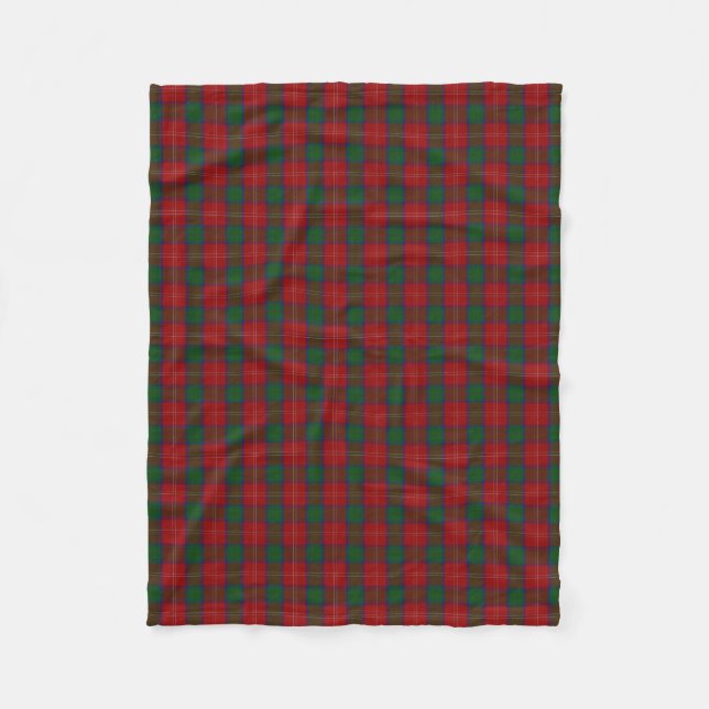 Couverture Polaire Tartan écossais de classique de Chisholm de clan (Devant)