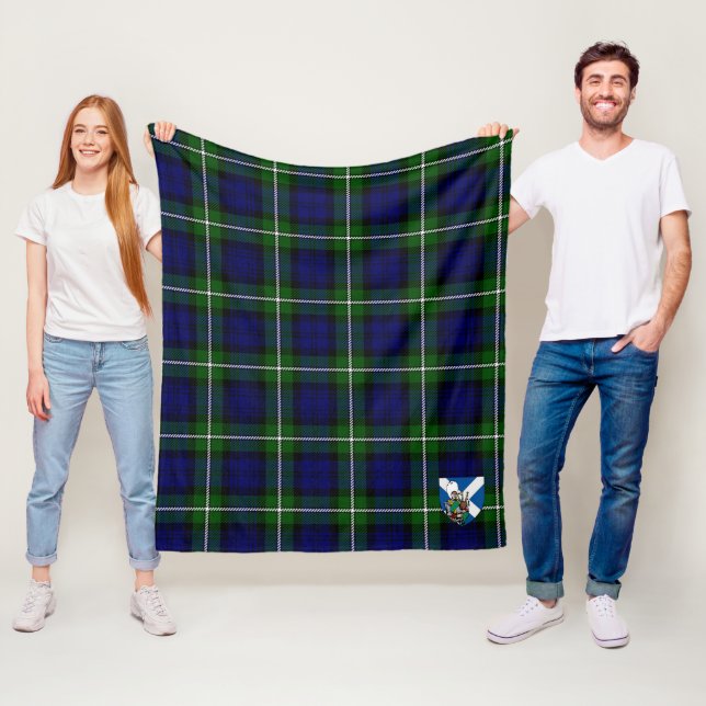 Couverture Polaire Tartan Écossais de Scotts Meldrum Forbes (En situation)