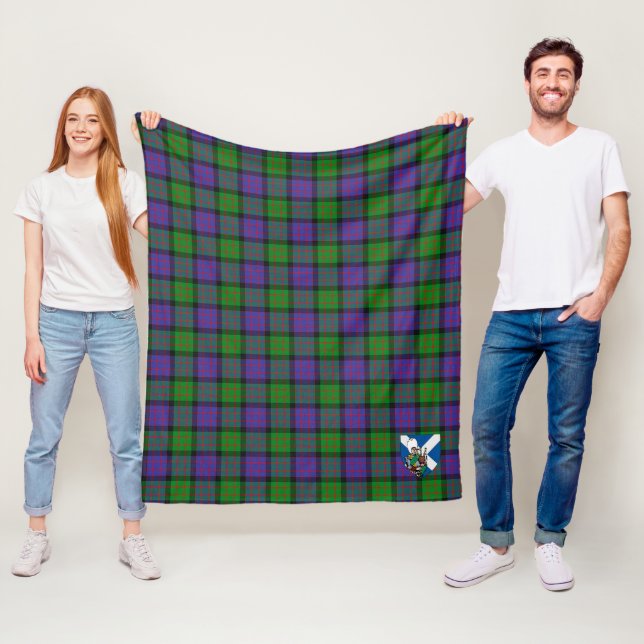 Couverture Polaire Tartan Écossais MacBrayne (En situation)