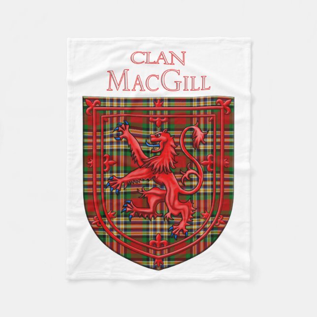 Couverture Polaire Tartan écossais MacGill Lion rampant (Devant)