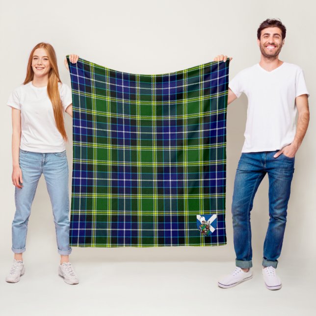 Couverture Polaire Tartan Écossais MacKellar à carreaux (En situation)