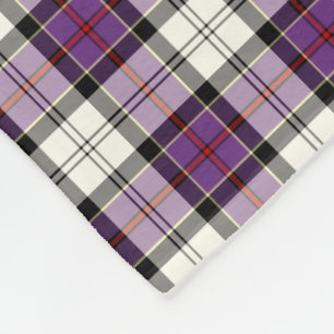 Couverture Polaire Tartan en chandelle de couleur pourpre noire