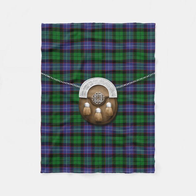 Couverture Polaire Tartan et escarcelle de Galbraith (Devant)