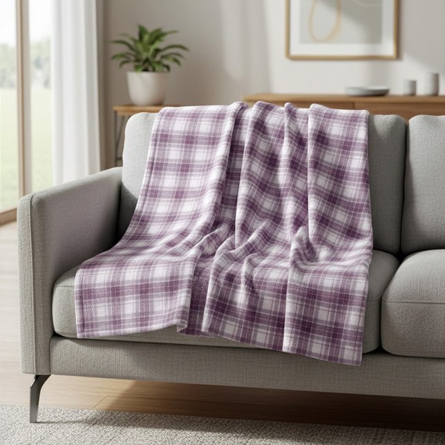 Couverture Polaire Tartan Héritage Mauve Écossais (Créateur téléchargé)