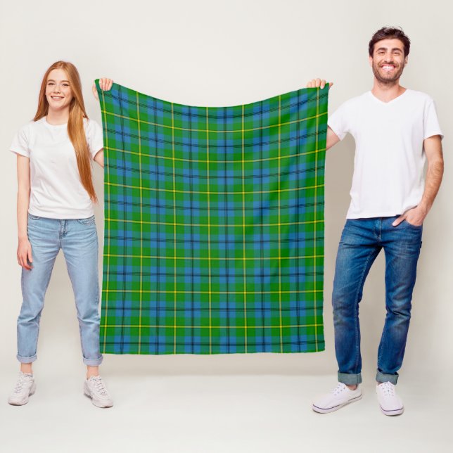 Couverture Polaire Tartan Johnston (En situation)