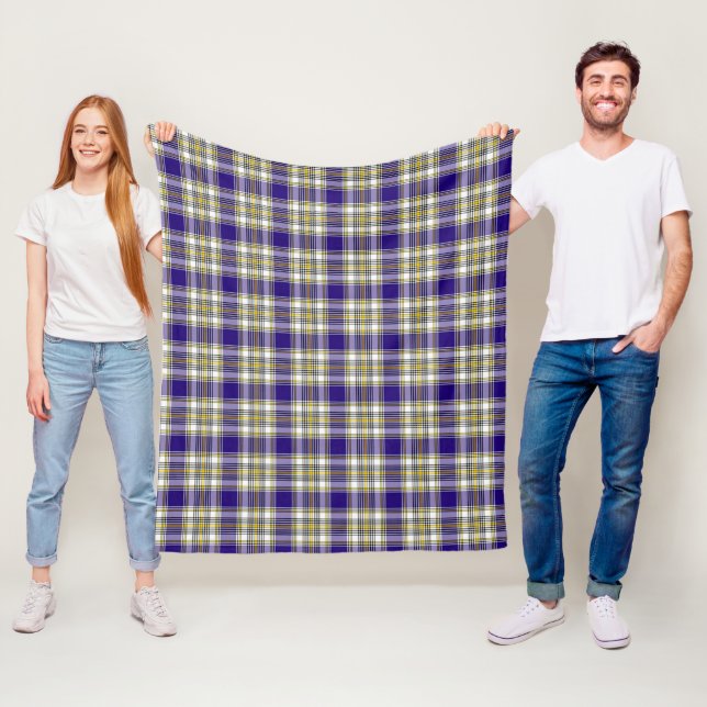 Couverture Polaire Tartan Livingstone (En situation)