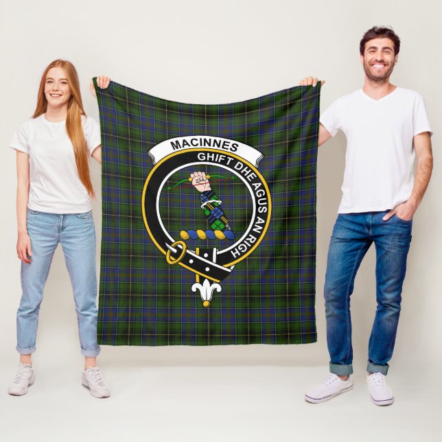 Couverture Polaire Tartan MacInnes Clan (En situation)