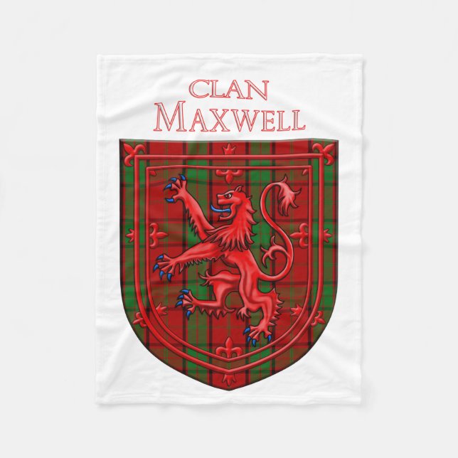 Couverture Polaire Tartan Maxwell Écossais Lion Rampant (Devant)