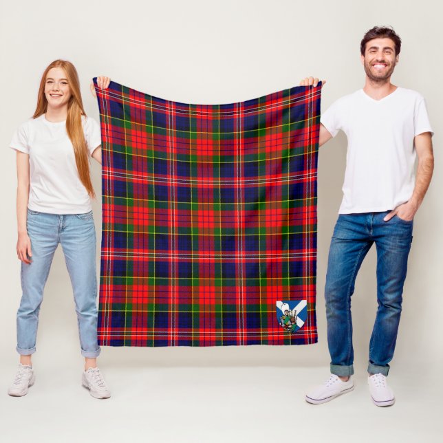 Couverture Polaire Tartan moderne à carreaux de Scotts MacPherson (En situation)