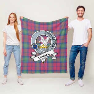 Couverture Polaire Tartan Plaid Badge Clan Ancien Lindsay