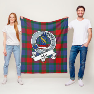 Couverture Polaire Tartan Plaid Badge de Clan Mar