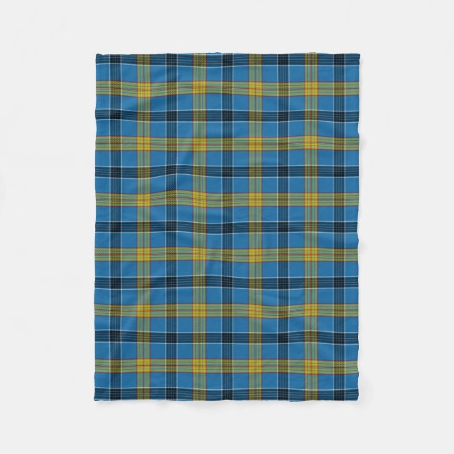 Couverture Polaire Tartan Plaid de Clan Laing (Devant)