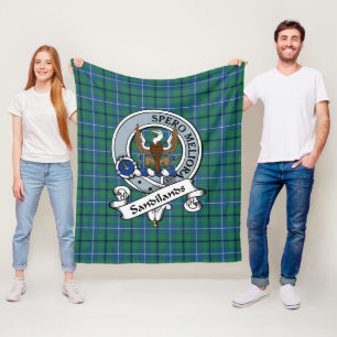 Couverture Polaire Tartan Plaid du Badge Ancien Clan Sandilands