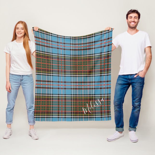 Couverture Polaire Tartan Plaid Du Clan Anderson personnalisé (En situation)