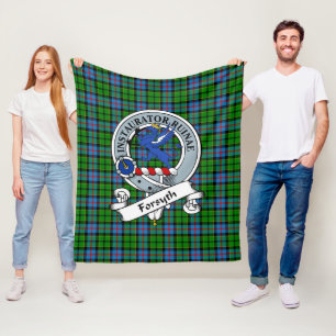 Couverture Polaire Tartan Plaid du Clan Forsyth