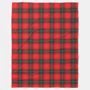 Couverture Polaire Tartan plaid rouge noir Motif traditionnel