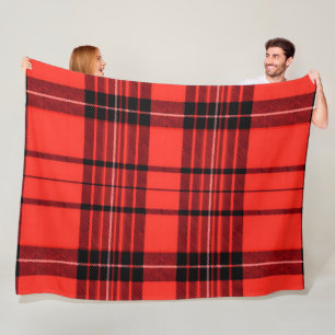 Couverture Polaire Tartan Plaid Rouge traditionnel Collection moderne