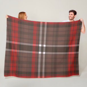 Couverture Polaire Tartan Plaid Rouge Traditionnel Collection tendanc