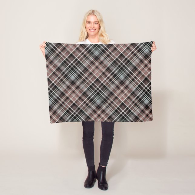 Couverture Polaire Tartan plat classique (En situation)