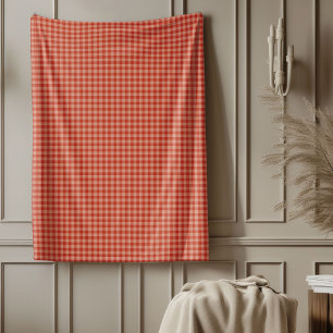 Couverture Polaire Tartan rouge festif À damiers Noël