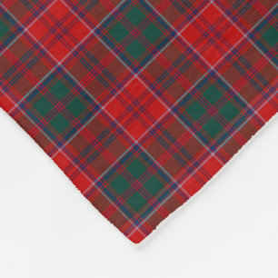 Couverture Polaire Tartan rouge, vert et bleu de clan de Grant