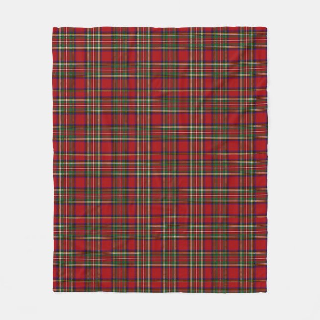 Couverture Polaire Tartan Royal Stewart Rouge (Devant)