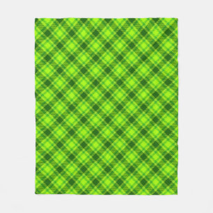 Couverture Polaire Tartan vert À damiers Motif plaid-57578