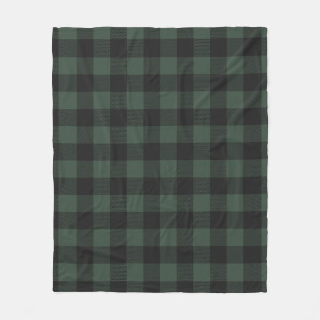 Couverture Polaire Tartan vert classique Tartan Vintage  (Devant)