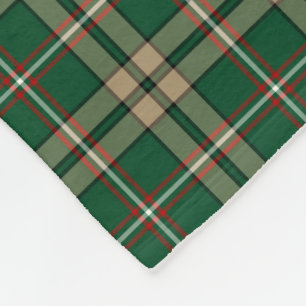 Couverture Polaire Tartan vert et tan plaid O'Neill