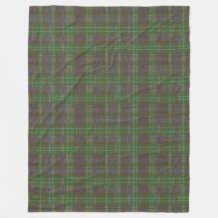 Couverture Polaire Tartan Vert Forêt Cabine