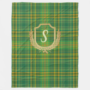 Couverture Polaire Tartan vert riche (Plaid) personnalisé