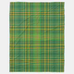 Couverture Polaire Tartan vert riche (Plaid) personnalisé