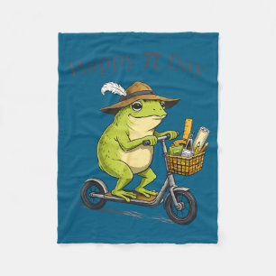 Couverture Polaire Tarte jour heureux 3.14 grenouille scooter profess