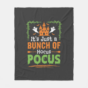 Couverture Polaire Tas de tours de magie d'Halloween