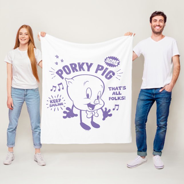 Couverture Polaire Tasty Retro Porky Pig (En situation)