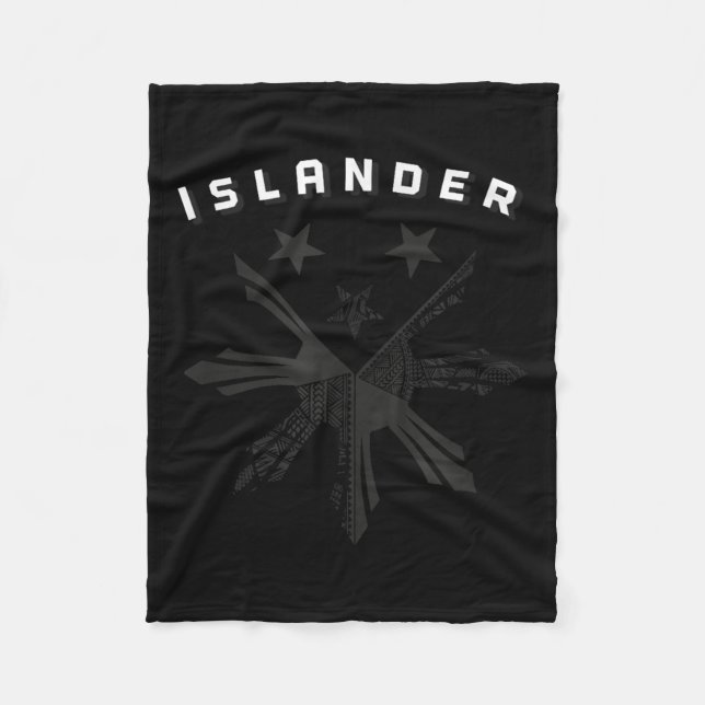 Couverture Polaire Tatouage tribal philippin guerrier hawaïen polynés (Devant)